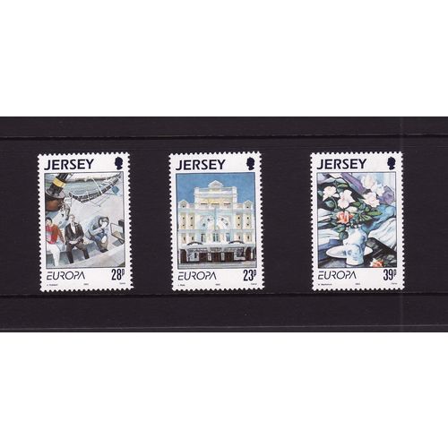 1993 Jersey, Europa, Contemporary Art, NH Mint Set of Stamps SG 625-7