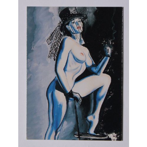 Olivia 3 Ladies, Leather & Lace Base trading card # 13 (C) 1994, Comic Images