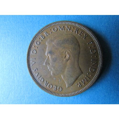 1938 GEORGE VI ONE PENNY FREE POST. J