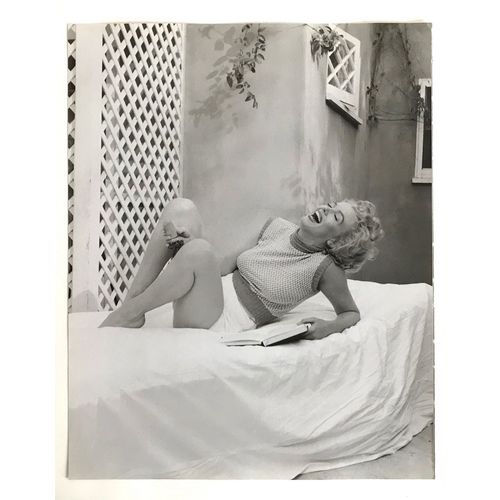Marilyn Monroe vintage Sexy Print Lounging Book b/w poster Playboy Man Gift art