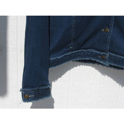 Womens Susan Bristol Blue Jean Jacket L Large 41 inch Denim Light Weight