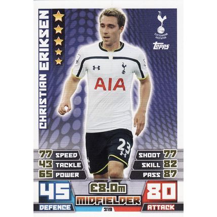 Match Attax 2014/2015 319 Christian Eriksen Tottenham Hotspur