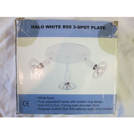 Halo White R50 3 Spot Plate Model T094-3LP Parts Only