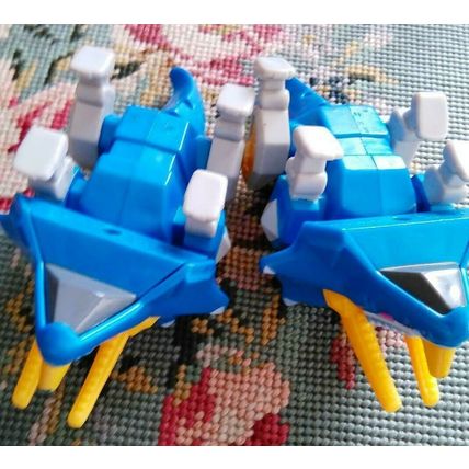 McDonalds Happy Meal, Toy Triceratops, Blue, Two