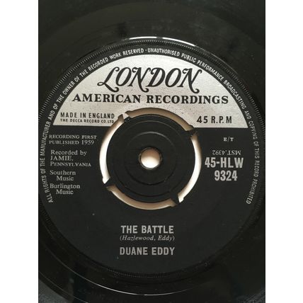 DUANE EDDY - THEME FROM DIXIE / THE BATTLE (UK 1960 VINYL SINGLE)