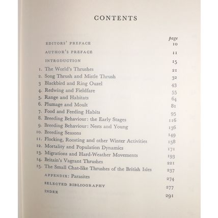 BRITISH THRUSHES (Eric Simms, HB, GC, 1978, 1st ed)