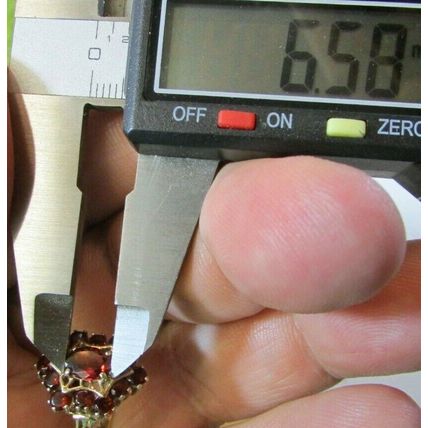 ANTIQUE 10K YELLOW GOLD NATURAL GARNET CLUSTER RING 1.99 TCW SIZE 6.5 STUNNING