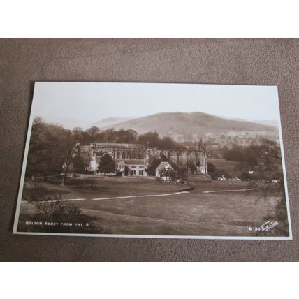 Walter Scott Postcard - Bolton Abbey scene from South - Wharfedale, Yorkshire