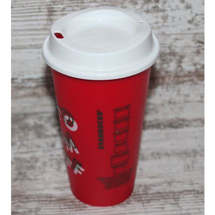 Starbucks Tumbler Holiday Christmas Red Reusable 16oz Merry Coffee Discontinued