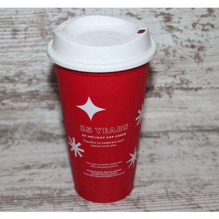 Starbucks Holiday Tumbler 16oz Christmas Cup Grande 25 Years Reusable Red