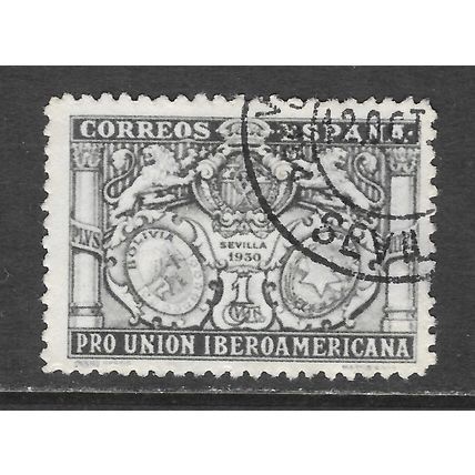 SPAIN 1930 PRO UNION IBEROAMERICANA SEVILLE WORLD FAIR SPACEFILLER FORGERY? 1C