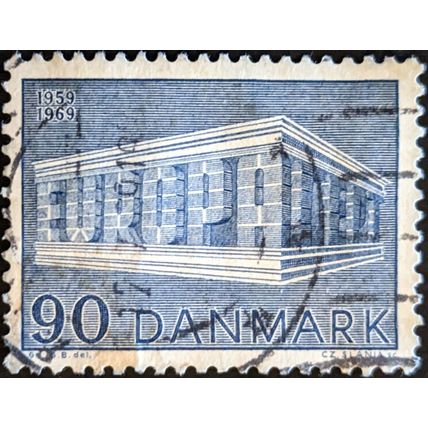 STAMP DENMARK SG503 1969 90ore EUROPA Used