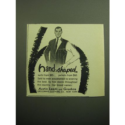 1958 Austin Leeds Fashion Ad - Hand-Shaped
