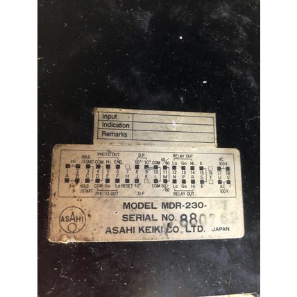 ASAHI KEIKICO MDR-230 13T METER PANEL,mdr-230-13t,TK