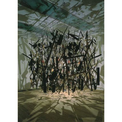 Cornelia Parker Cold Dark Matter Army Shed Bomb Art Postcard