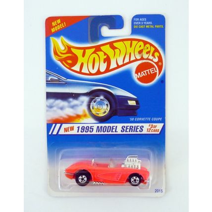 Hot Wheels '58 Corvette Coupe #341 Model Series 3 of 12 Pink Die-Cast Car 1995