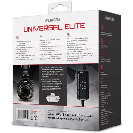 dreamGEAR Universal Elite Amplified Wired Stereo Gaming Headset-CAMO-NEW-FAST