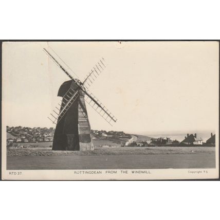Rottingdean from the Windmill, Sussex, 1955 - Frith's RP Postcard