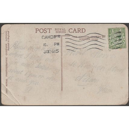 The Castle, Cardiff, 1915 - Royal Photographic Co RP Postcard