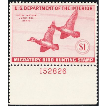 RW10, Mint NH XF $1 Duck Stamp - PSE Graded 90 * Stuart Katz