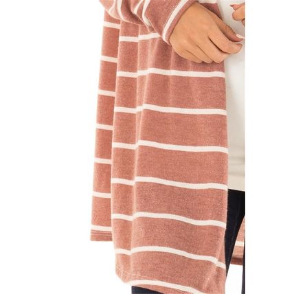 Women's Casual Long Sleeve Striped Knit Cardigan