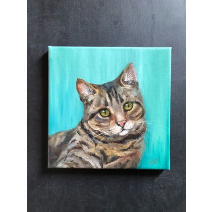 Cat Oil Painting Original Pet Painting