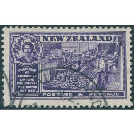 New Zealand 1936 4d violet SG596 used