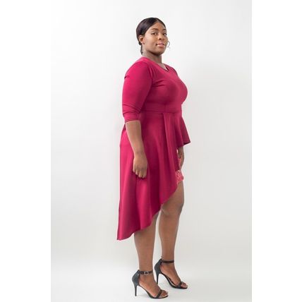 Plus Size Asymmetrical Plume Blouse