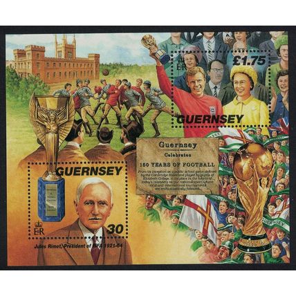 Guernsey 150th Anniversary of Cambridge Rules for Football MS 1998 MNH SG#MS780