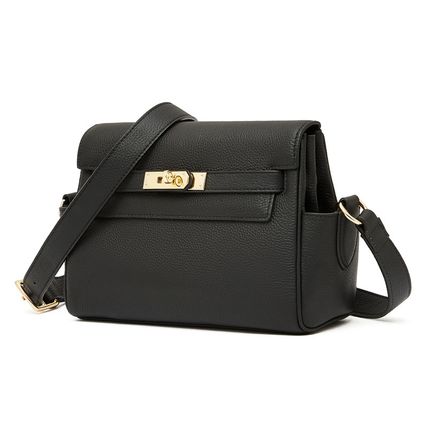 Women's Genuine Leather Crossbody Bag Handbags Purses Black