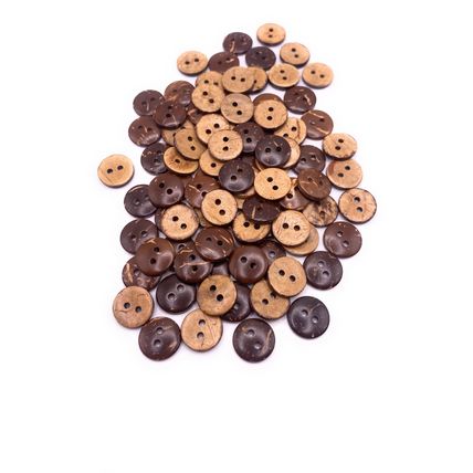 13mm Natural Coconut Shell Buttons Brown 2 Hole Cardigans Sewing Knitting Crafts