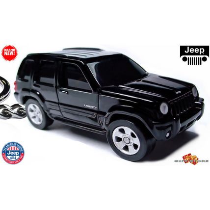 VERY RARE KEYCHAIN BLACK JEEP LIBERTY