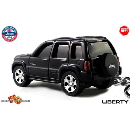 VERY RARE KEYCHAIN BLACK JEEP LIBERTY