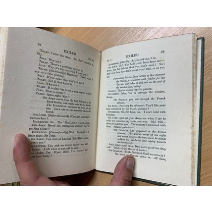 1929 1ST EDITION JOHN GALSWORTHY "EXILED" DRAMA PLAY COMEDY HARDBACK BOOK (P2)