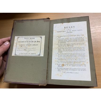 RARE* 1844 "THEOLOGICAL WORKS OF WILLIAM BEVERIDGE" VOL 4 ANTIQUE BOOK (P5)