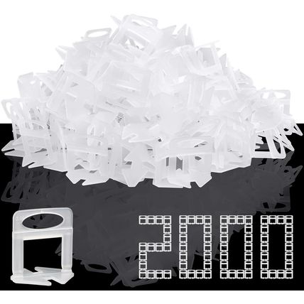 DGSL Tile Leveling System, 2000-Piece 1/8" Tile Spacers Clips Tile Tools, Tile I