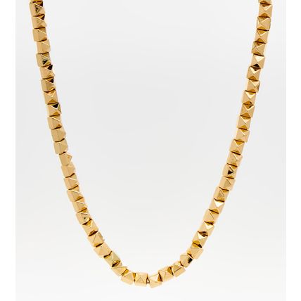 AllSaints Gold Plated Pyramid Links Necklace - NEW (RARE & COLLECT)