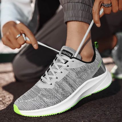 Mesh Single Shoes Breathable Casual Sports Shoes Men's Flying Knitting