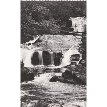 ED 102 LYNMOUTH - IN THE GLEN LYN GORGE. RP POSTCARD