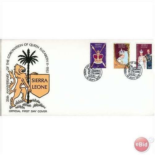 Sierra Leone FDC 1978 - SG 601-603 - 25th Anniversary of Coronation