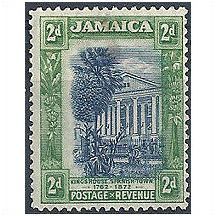 Jamaica 1921 SG94 2d Indigo & Green Mounted Mint