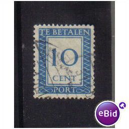 NETHERLANDS 1947 OFFICIAL 10C BLUE F/U SGD663
