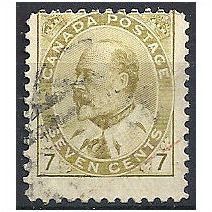 Canada 1903 SG180 7c Olive-Yellow Good+/Fine Used ..