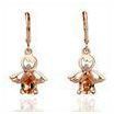 18K Rose Gold Plated Angel Earrings