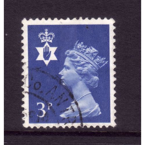GREAT BRITAIN NORTHERN IRELAND 1974 SG NI 14 3p ULTRAMARINE ONE CENTRE BAND FU3