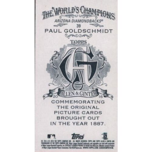 2016 Topps Allen & Ginter Paul GoldSchmidt MINI A & G #39