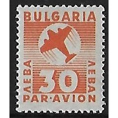 Mi 542 (**): 30 L. orange Airmail Definitive Stamp: Aeroplane