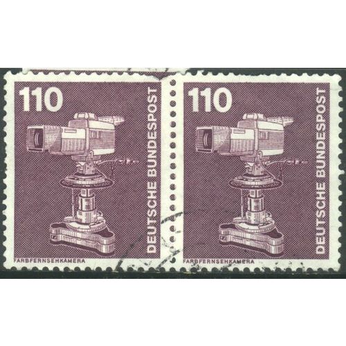Germany 1975 - SG1748a - 110pf purple - Colour Television Camera x 2 - used