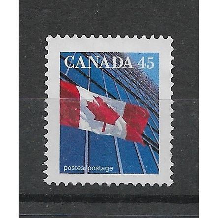 Canada.SG1358 45c Canadian Flag over Skyscraper.Variety Unchecked.F/Used.Oct19a