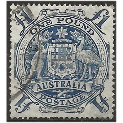 Australia 1949 SG224c £1 Blue Fine Used . .. .